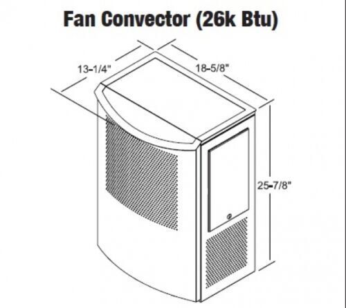 Central Boiler Fan-Forced Convector Heater (26k Btu) #1971 - $1,263.79