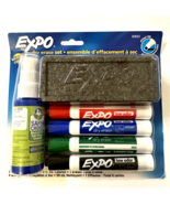 Low Odor Dry Erase Set : 4 Markers, White Board Eraser, Cleaner Spray NE... - $5.86