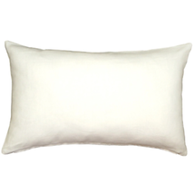 Tuscany Linen White Throw Pillow 12x19, Complete with Pillow Insert - £25.13 GBP