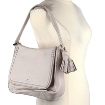 Kate Spade Cream Pebbled Leather Purse Shoulder Bag Tassel Orchard Stree... - $93.84