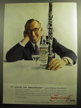 1958 Smirnoff Vodka Advertisement - Benny Goodman - It leaves you breathless! - £13.88 GBP