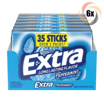 Full Box 6x Packs Wrigley's Extra Peppermint Chewing Gum | 35 Sticks Per Pack | - $30.09
