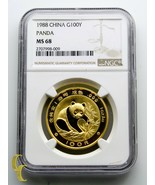 1988 Chinese Panda 1 oz. .999 Gold Graded by NGC as MS-68! China Bullion - £2,319.25 GBP