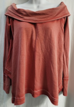 Free People Burnt Orange Oversized Cowl Neck Long Sleeve Sweater Size Small NWOT - £31.78 GBP