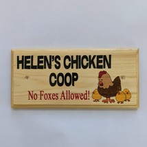 Personalised Chicken Coop Sign, Funny No Foxes Allowed Hen House Garden Plaque - £9.19 GBP