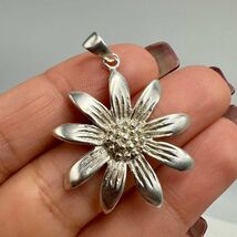 Vintage 925 Silver 925 Flower Pendant  Handcrafted Floral Design - $99.00