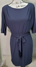 Jessica Simpson Mini Dress Women Small Navy Slit Sleeve Elastic Waist Drawstring - $25.85