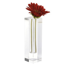 7 Hand Crafted Crystal Square Optical Bud Vase - £78.25 GBP