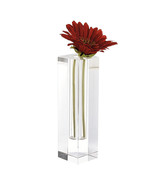 7 Hand Crafted Crystal Square Optical Bud Vase - £79.13 GBP