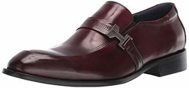 STACY ADAMS Jonas Moc Toe Slip On Loafer Burgundy 7M - £63.38 GBP