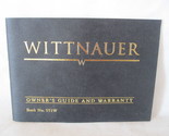 Replacement Wittnauer Watch Owner&#39;s Guide and Warranty Booklet #551W - B... - £3.93 GBP