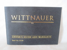 Replacement Wittnauer Watch Owner's Guide and Warranty Booklet #551W - Black w/  - £3.99 GBP