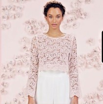 Lc Lauren Conrad Pink Lace Crop Top Size: Medium (8 - 10) New Ship Free Runway - £95.92 GBP