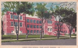 Junior High School Fort Scott Kansas KS Postcard B07 - £2.34 GBP