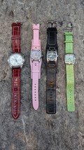 Lot of 4 Fossil Ladies/Women&#39;s Watches Leather Band Style Read Descriptions - $59.99