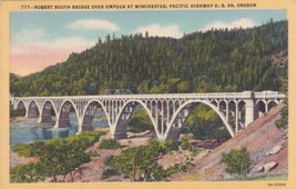 Oregon OR Winchester North Umpqua Robert Booth Bridge Pacific Hwy Postcard D46 - £2.33 GBP