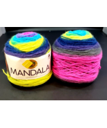 Set of 2 Lion Brand Mandala Yarn Sirens 5.3 oz / 150 G 590 yds Turkey - £15.54 GBP