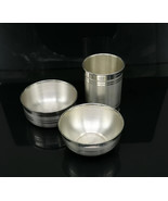 999pure silver combo of two different design bowl and glass, silver vess... - $477.23 CAD