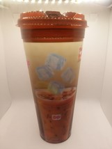 dunkin donuts 24oz lg coffee cup travel mug 2016 3d hologram flip top lid. - £10.46 GBP