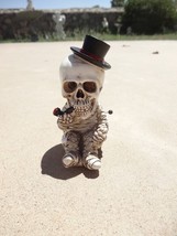 Skull Skeleton Mummy Incense Backflow Burner Holder Statue Figurine Halloween - £8.77 GBP