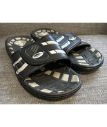 Mens Olympian Flip Flops Slides Size 10 Slip Ons Hook &amp; Loop Closure - $12.98