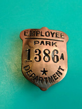 Old Vtg Collectible Park Department 1386A Employee Badge Pin - £23.99 GBP