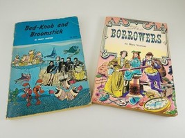 Vintage Mary Norton Bed-Knob and Broomstick (1972) and The Borrowers (1953) - £7.98 GBP