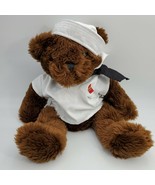Vintage Navy Sailor Teddy Bear Forces Of America White Uniform Brown Plu... - $51.40 CAD