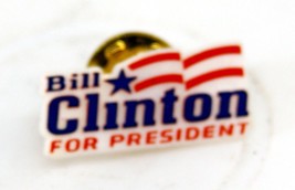 Vintage Political Pin “Bill Clinton for President” Plastic NOS 6472 - £4.69 GBP