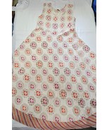 Floral A Line Dress Sleeveless Scoop Neck Linen Blend Youth Size 2XL Wom... - $24.59 CAD