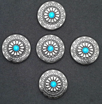 Southwest Native Style Flower #2 Concho  / Conchos 1 3/16&quot; Five Count  - $9.99