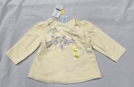 VTG Gymboree CHERRY BLOSSOM 2003 Baby Girl Shirt Top Wrap Kimono 9-12 Cr... - $24.74