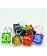 Cube Beads Austrian Crystal Faceted Jewelry Supplies Lot Assorted Mix 6m... - $5.45