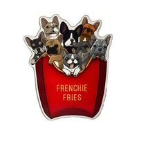 French Bulldog &amp; French Fries Sticker - Perfect for Car, Fridge, Laptop - €5,07 EUR