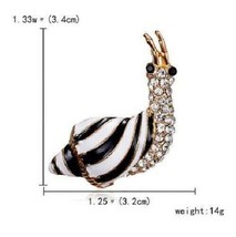 Stunning diamonte gold plated vintage look snail christmas brooch cake pin nn2 - £11.21 GBP