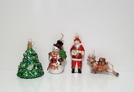 NEW RARE Williams Sonoma Set of 4 Twas The Night Before Christmas Tree Ornaments - £47.17 GBP