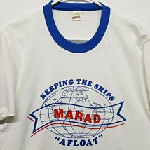 Vtg 70s 80s MARAD Maritime Administration Academy Ringer T Shirt Rare - £185.46 GBP