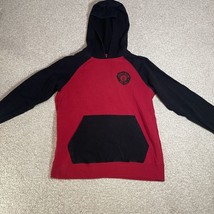 Volcom Youth Hoodie Size Large Red And Black Skateboard Graphic Skate Swim Surf - £19.65 GBP