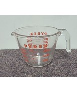 VTG Pyrex Measuring Cup Open J Handle 1 Cup  8 oz / 250 ml.  Red Lettering - $12.97 CAD
