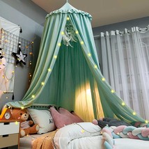 Bed Canopy For Girls, Dreamy Frills Ceiling Hanging Princess Canopy Bedr... - £54.34 GBP
