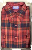 VTG 70s–80s Pendleton Wool Shirt L Red Tartan Plaid Deadstock NIB 2 Pocket - $222.75