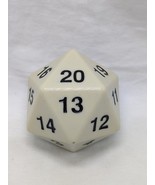 Jumbo Ivory D20 55mm Dice W/Black Koplow Games - €21,28 EUR