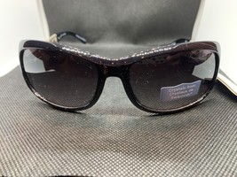 NWT $40 Designer Elements Black sunglasses with Swarovski Crystals - £7.81 GBP