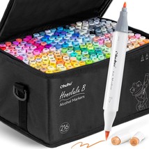 Ohuhu Alcohol Based Brush Markers Double Tipped Art Marker Set for Artists  - $6,651.42 MXN