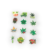Marijuana Cannabis Weed Acrylic Flatback Charms Cabochons 12 Piece Lot - £11.88 GBP