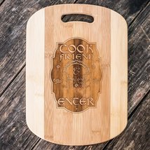 Bamboo - Cook Friend and Enter Cutting Board 14&#39;&#39;x9.5&#39;&#39;x.5&#39;&#39; - £30.75 GBP