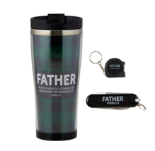 Father&#39;s Day Gift Set: Coffee Mug, Pocket Knife &amp; Mini Measuring Tape Ke... - £19.97 GBP