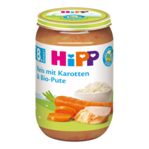 HiPP Rice with Carrots and Organic Turkey Puree Jar - £8.96 GBP