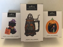 Three NEW Hallmark Keepsake Halloween Ornaments - £28.14 GBP