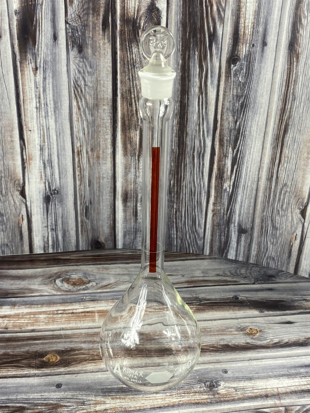 Kimax 200 ml Volumetric Flask w/ 16 Glass Pennyhead Stopper - $10.69